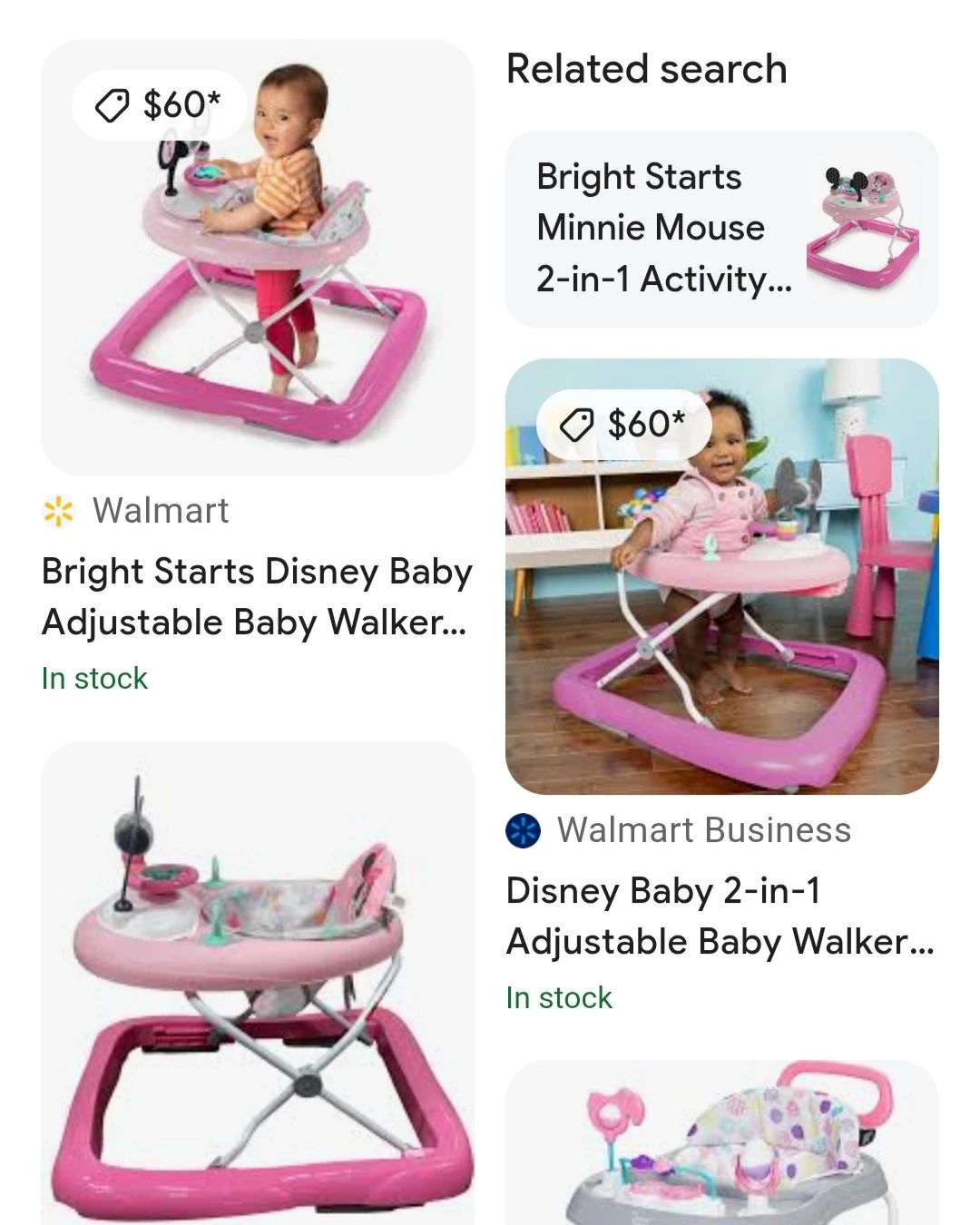 Bright Starts Disney Minnie Mouse Baby Walker - photo 2