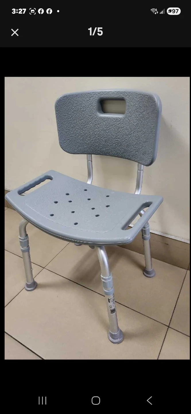 🚿 Drive Medical Shower Chair with Backrest, Grey Color, Like New