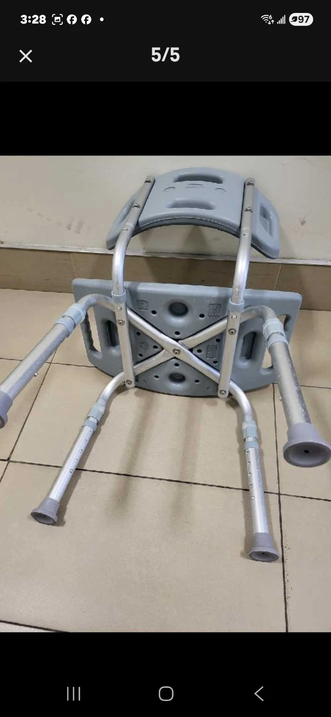 🚿 Drive Medical Shower Chair with Backrest, Grey Color, Like New - photo 5