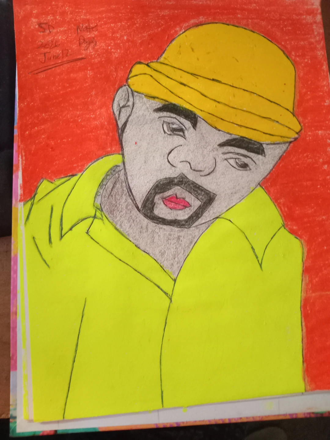 Nate Dogg Drawing with Faber-Castell Crayons