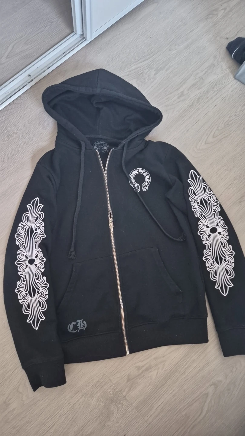 Chrome Hearts Black Zip-Up Hoodie