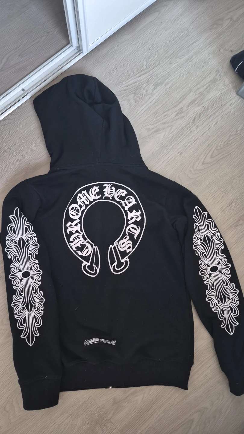 Chrome Hearts Black Zip-Up Hoodie - photo 2