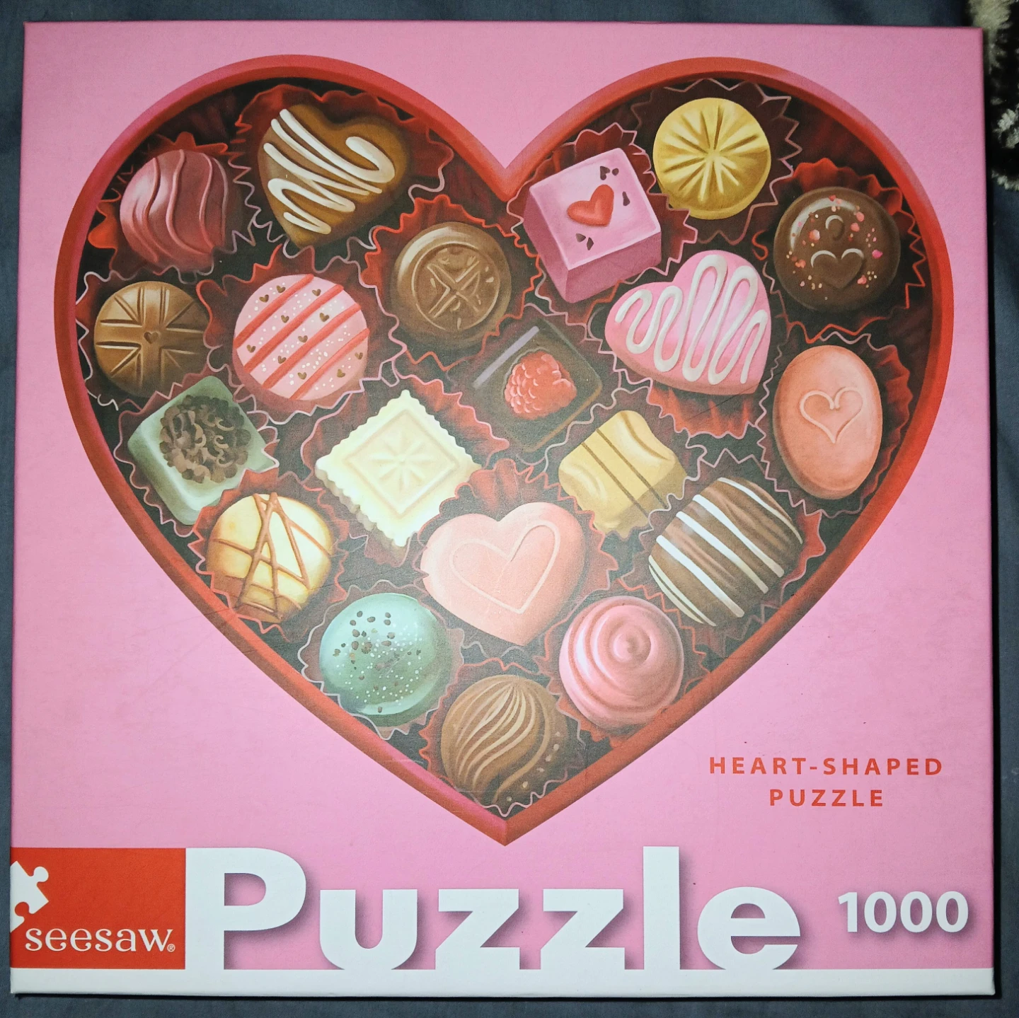 Seesaw Heart-Shaped Chocolate Puzzle - 1000 Pieces ⚽