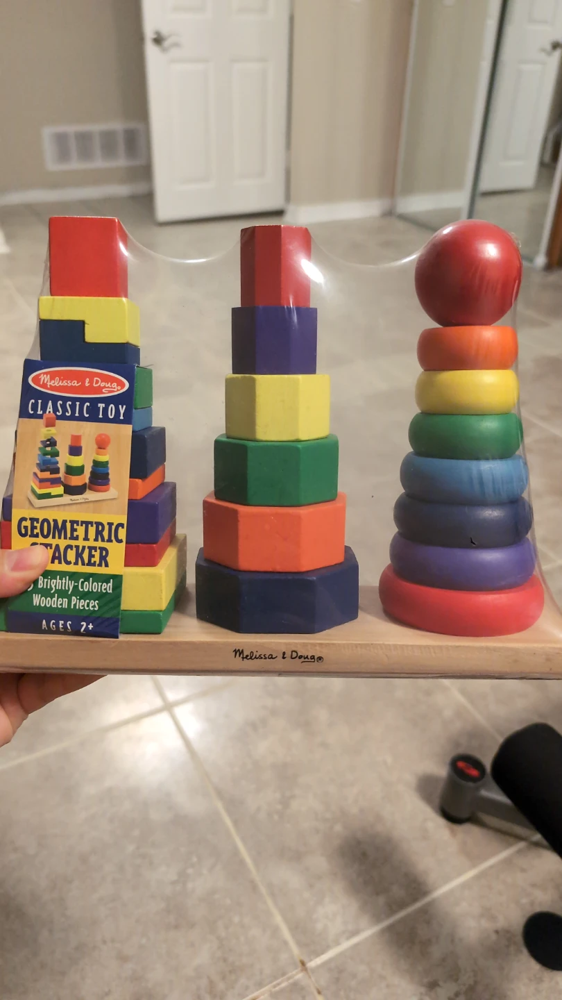 Melissa & Doug Geometric Stacker Classic Toy