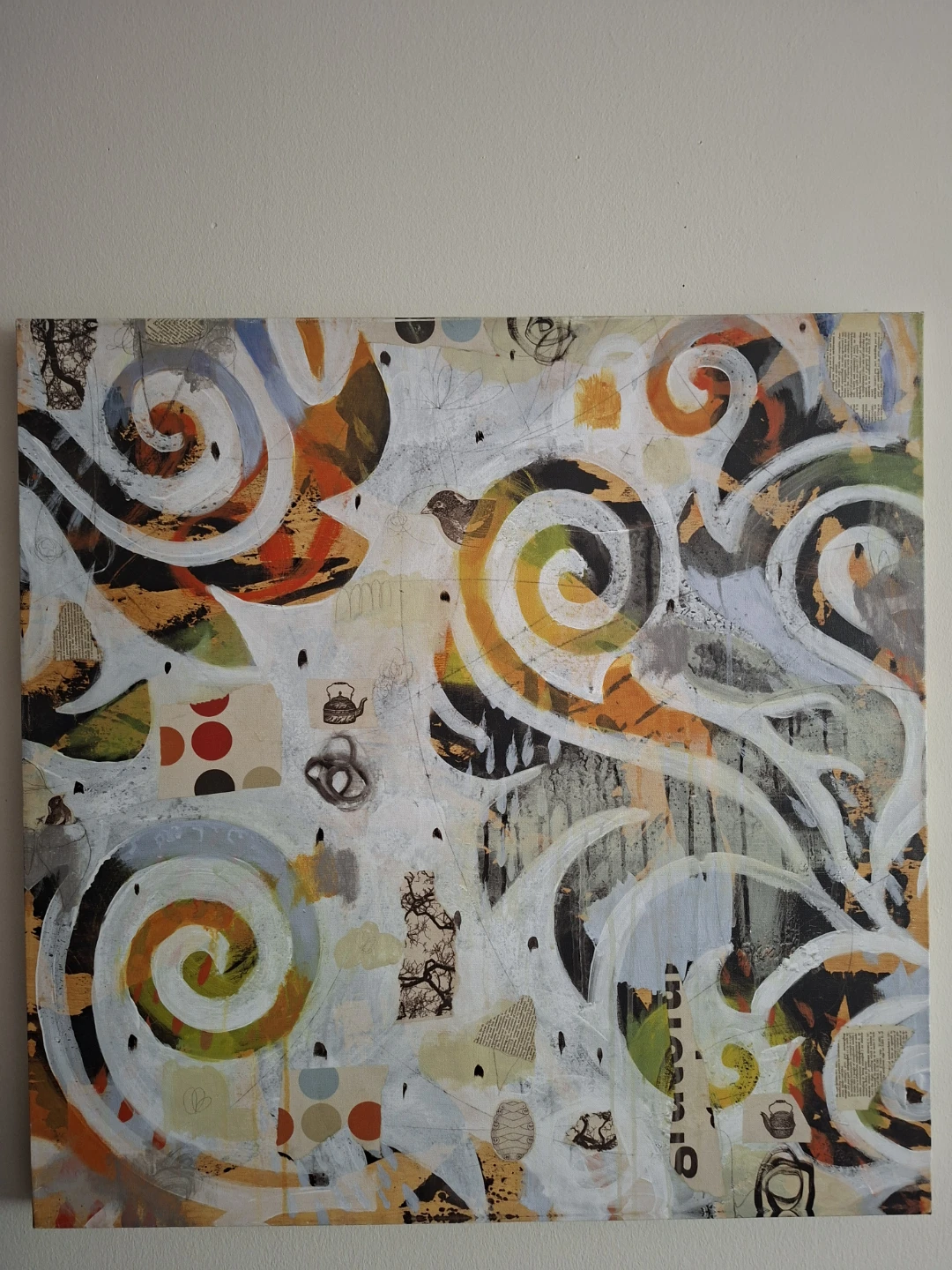 Abstract Swirl Mixed Media Art 1 - photo 2