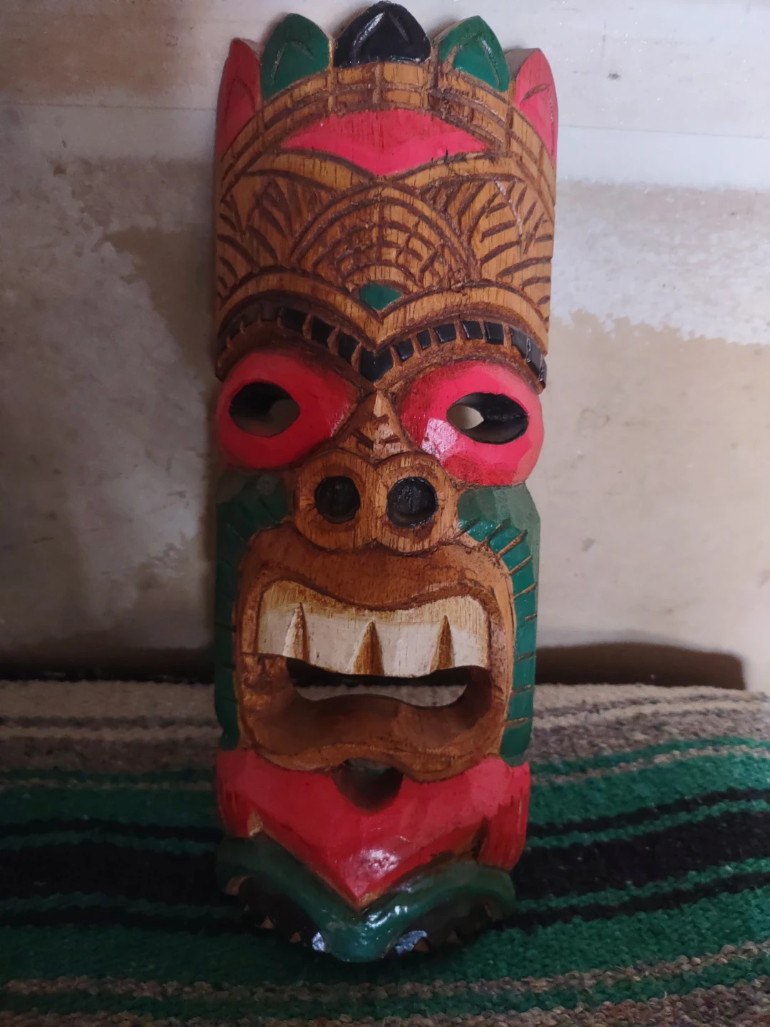 Carved Wooden Tiki Mask
