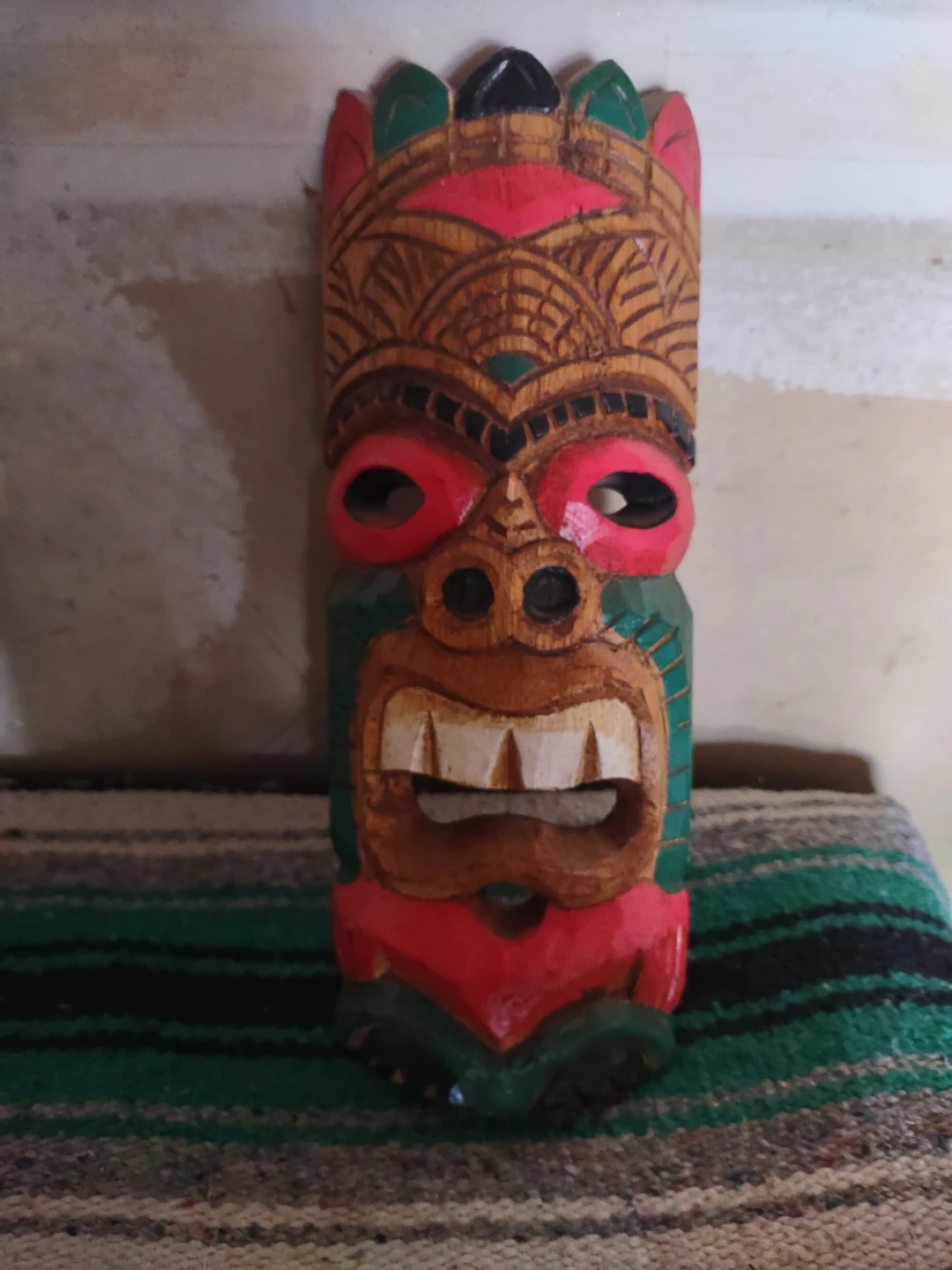 Carved Wooden Tiki Mask - photo 3