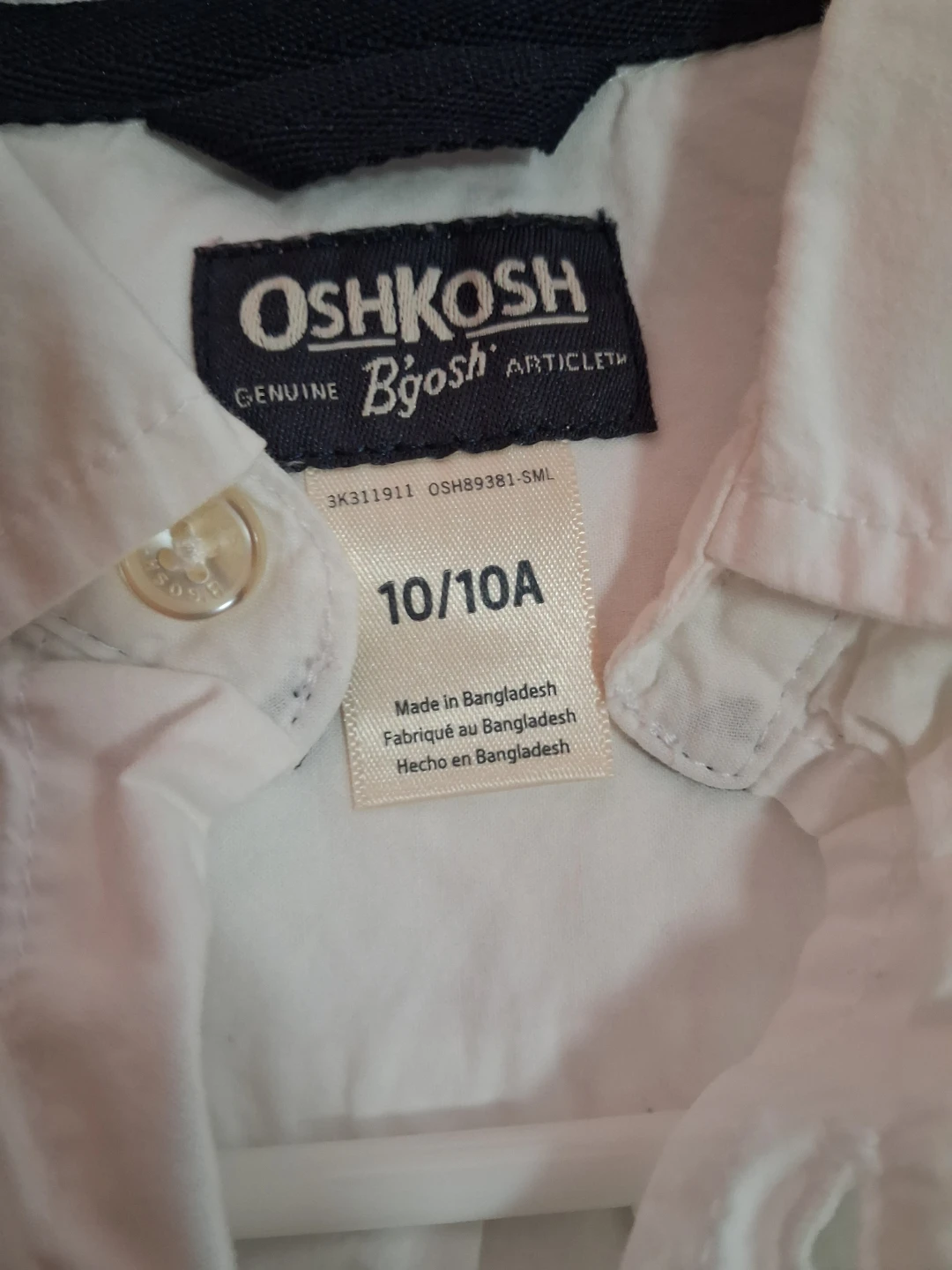 OshKosh B'gosh White Button-Down Shirt 10/10A - photo 2