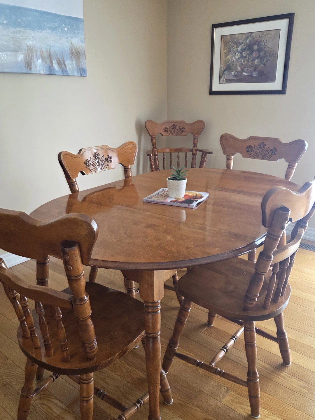 Wooden Dining Table Set with 5 Chairs - photo 2