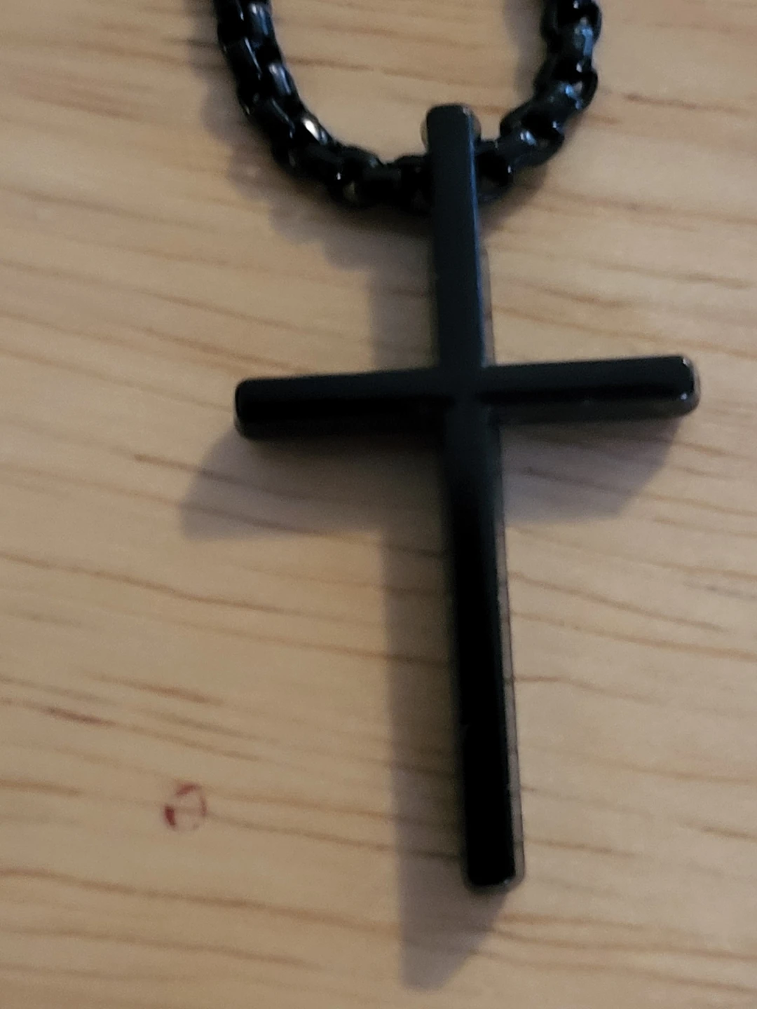 Mens Black Cross Necklace, Chain, and Ring Set - photo 3