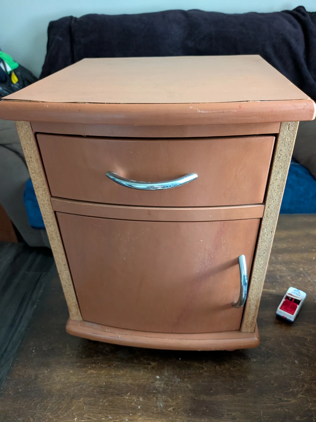 Brown 2-Drawer Cabinet with Side Door
