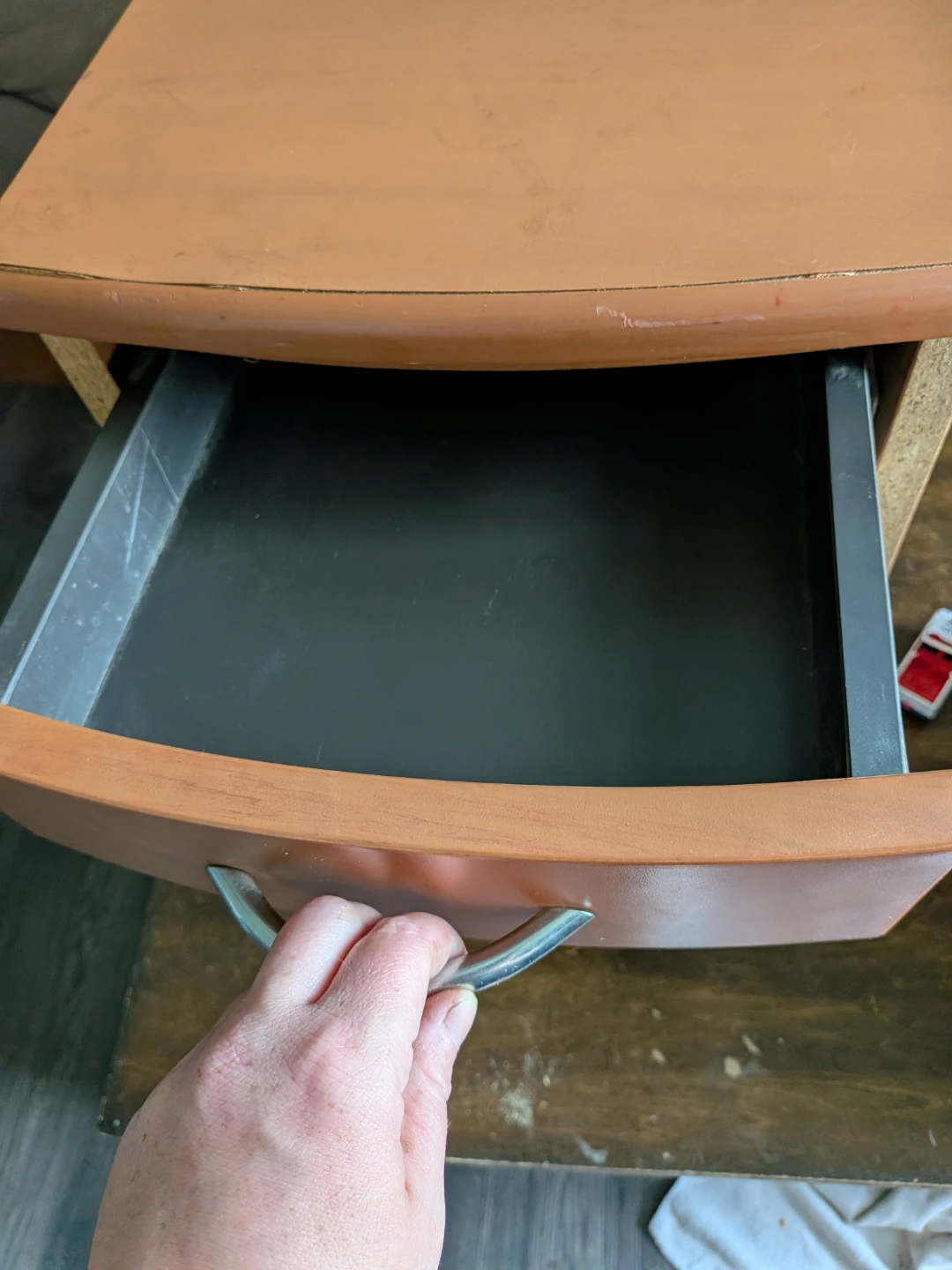 Brown 2-Drawer Cabinet with Side Door - photo 2