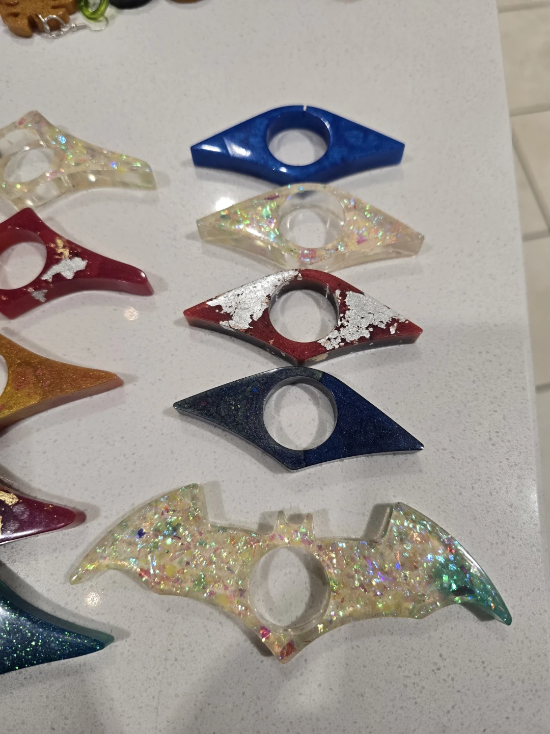 Handmade Resin Bookmark Rings