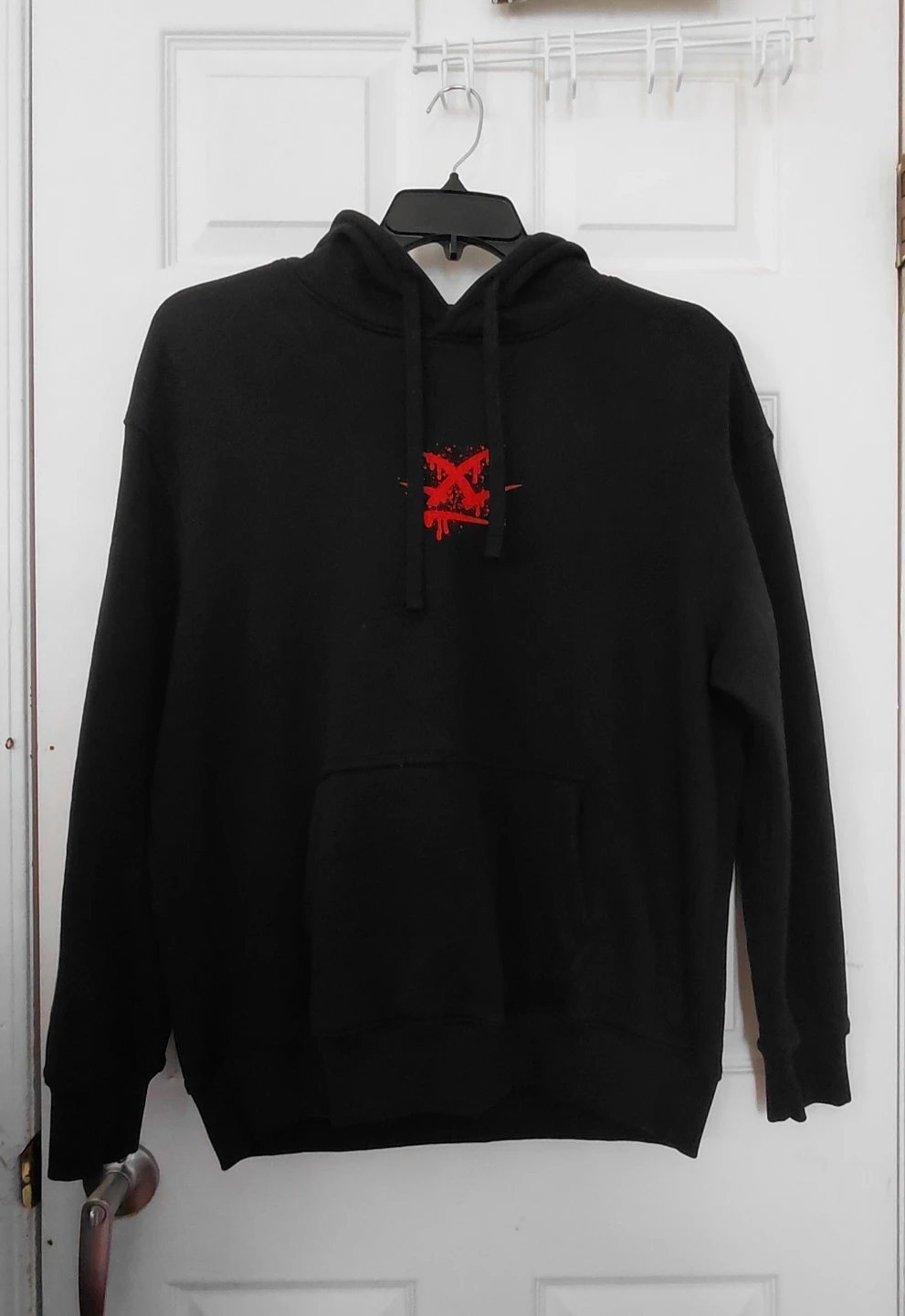 Black Hoodie with Graffiti Graphic