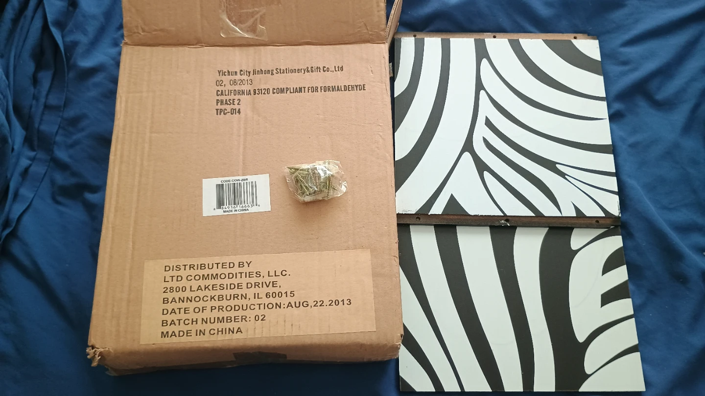 ⚽  New Zebra Print Floating Corner 4 Shelf kit - photo 2