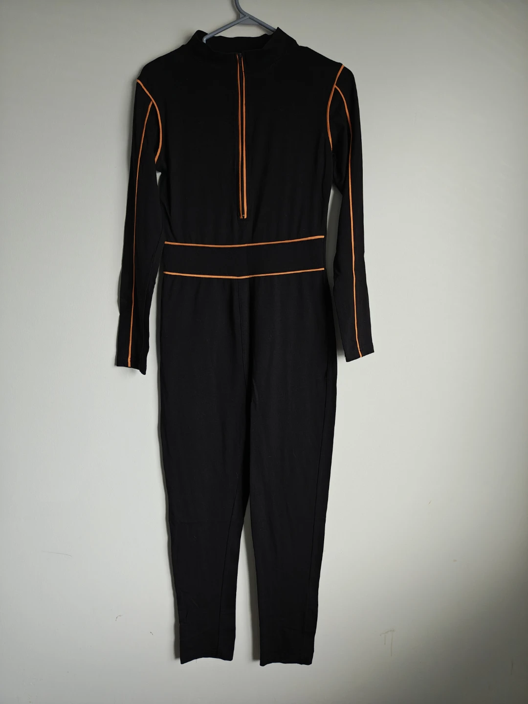 Missguided Black Jumpsuit with Orange Trim - photo 2