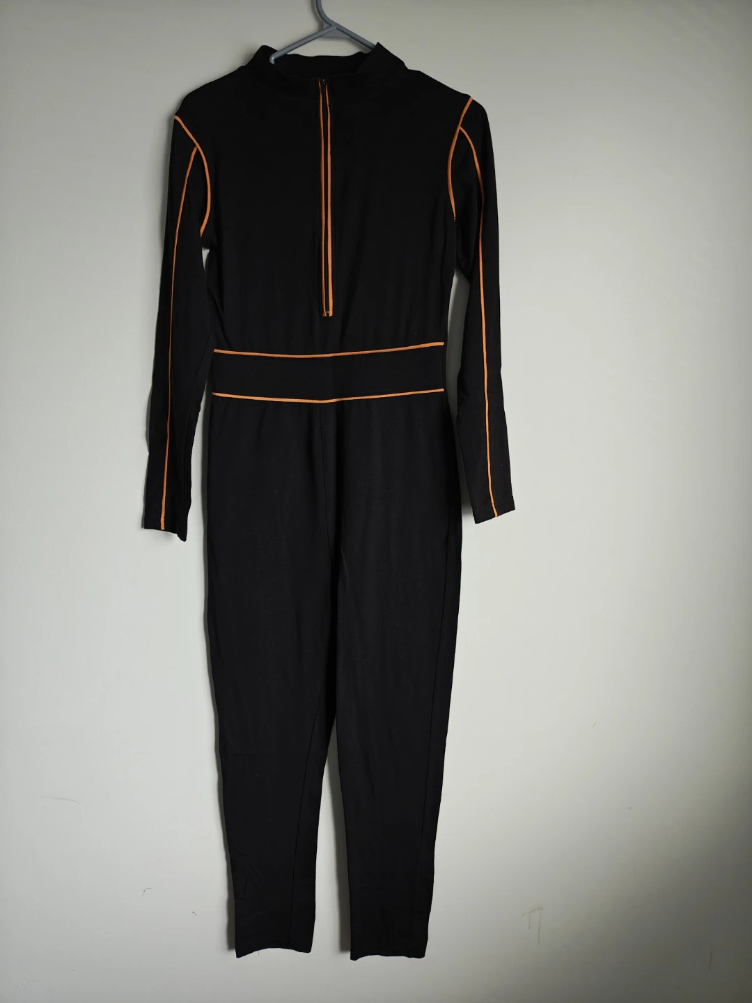 Missguided Black Jumpsuit with Orange Trim - photo 3