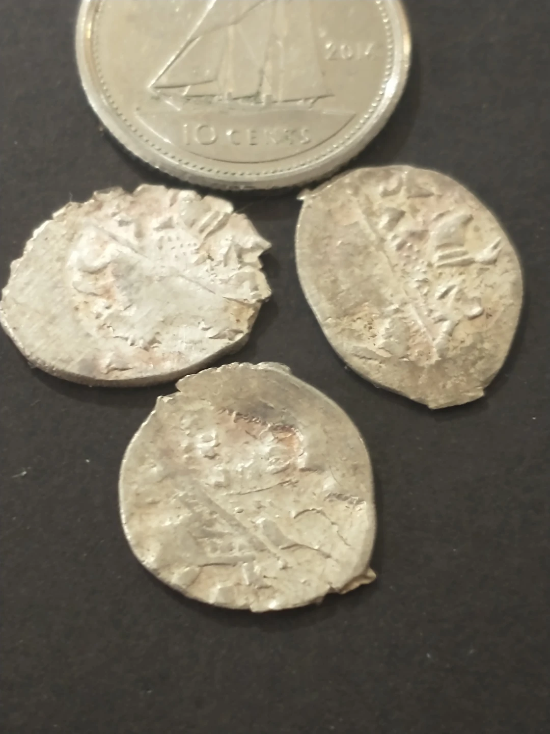 Amazing! Lot 2 - 3 Medieval Russian silver kopeks Wire Coins - photo 2