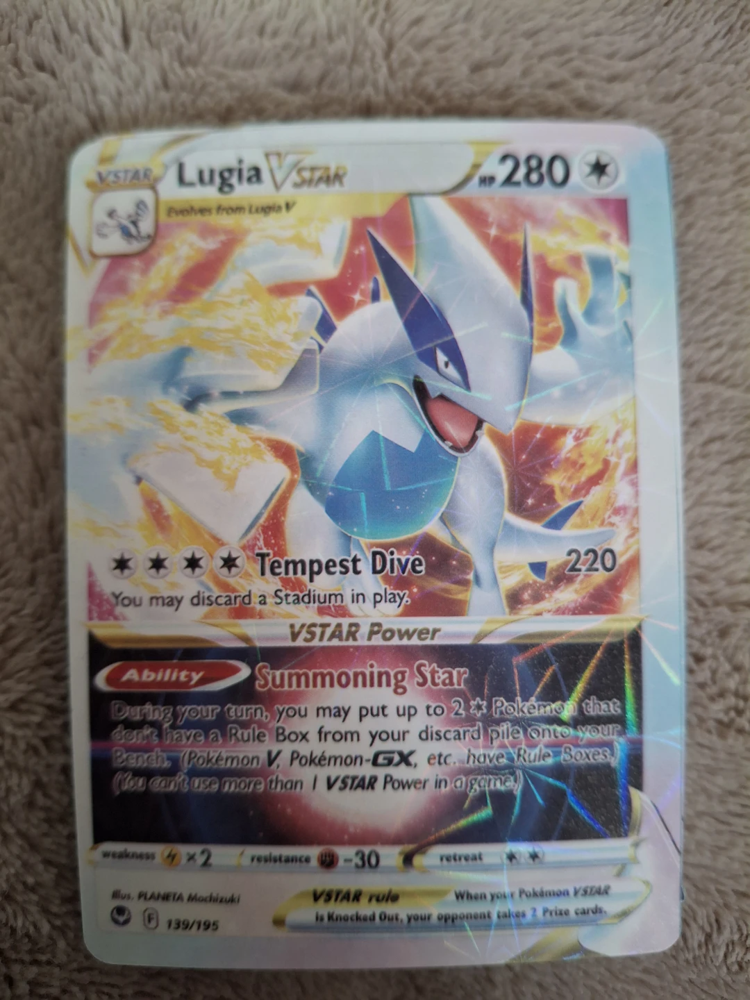 Pokemon Lugia VSTAR Trading Card