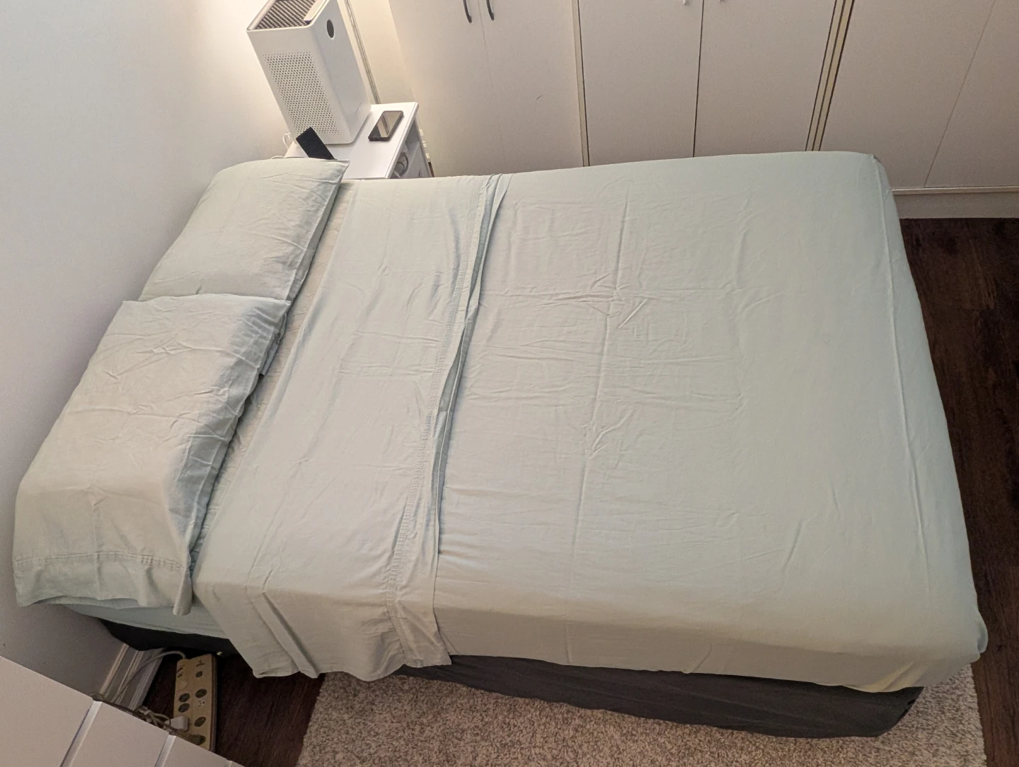Hometrends T400 Thread Count Teal Queen Sateen Sheet Set