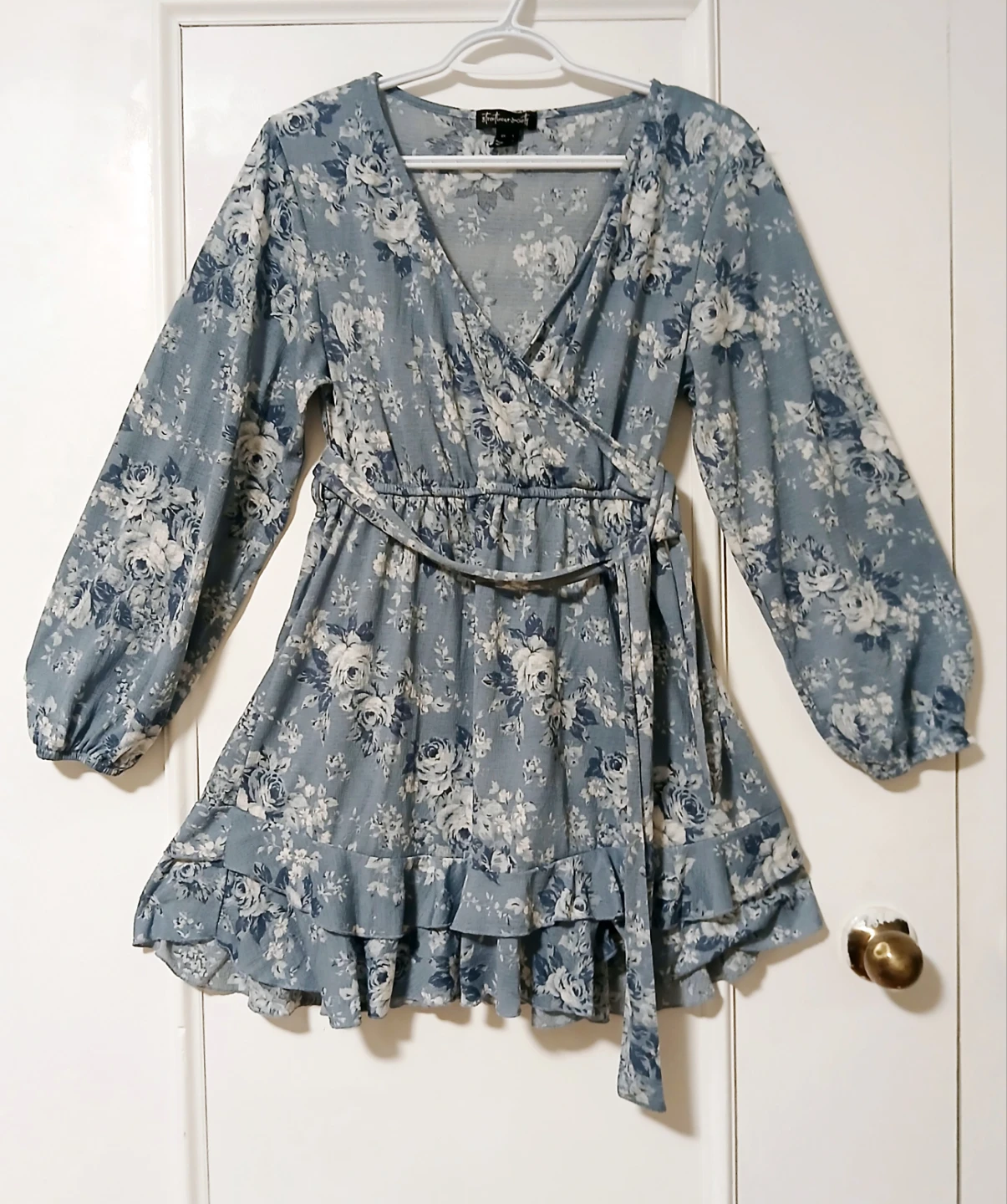 Women Large Streetwear Society Floral Wrap Dress