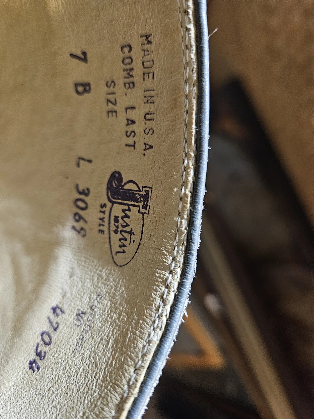 Justin Grey Leather Cowboy Boots - photo 5