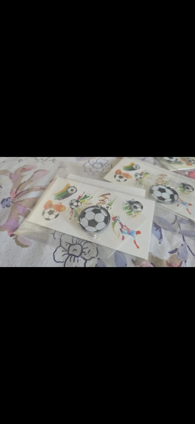Soccer Temporary Tattoos & Earrings Set