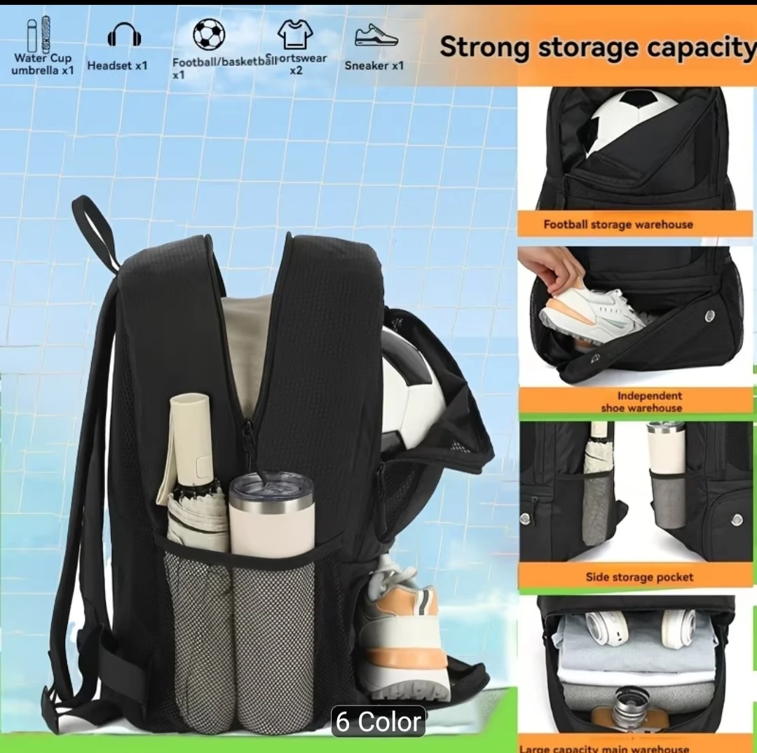 Black Multi-purpose Sports Backpack - photo 3