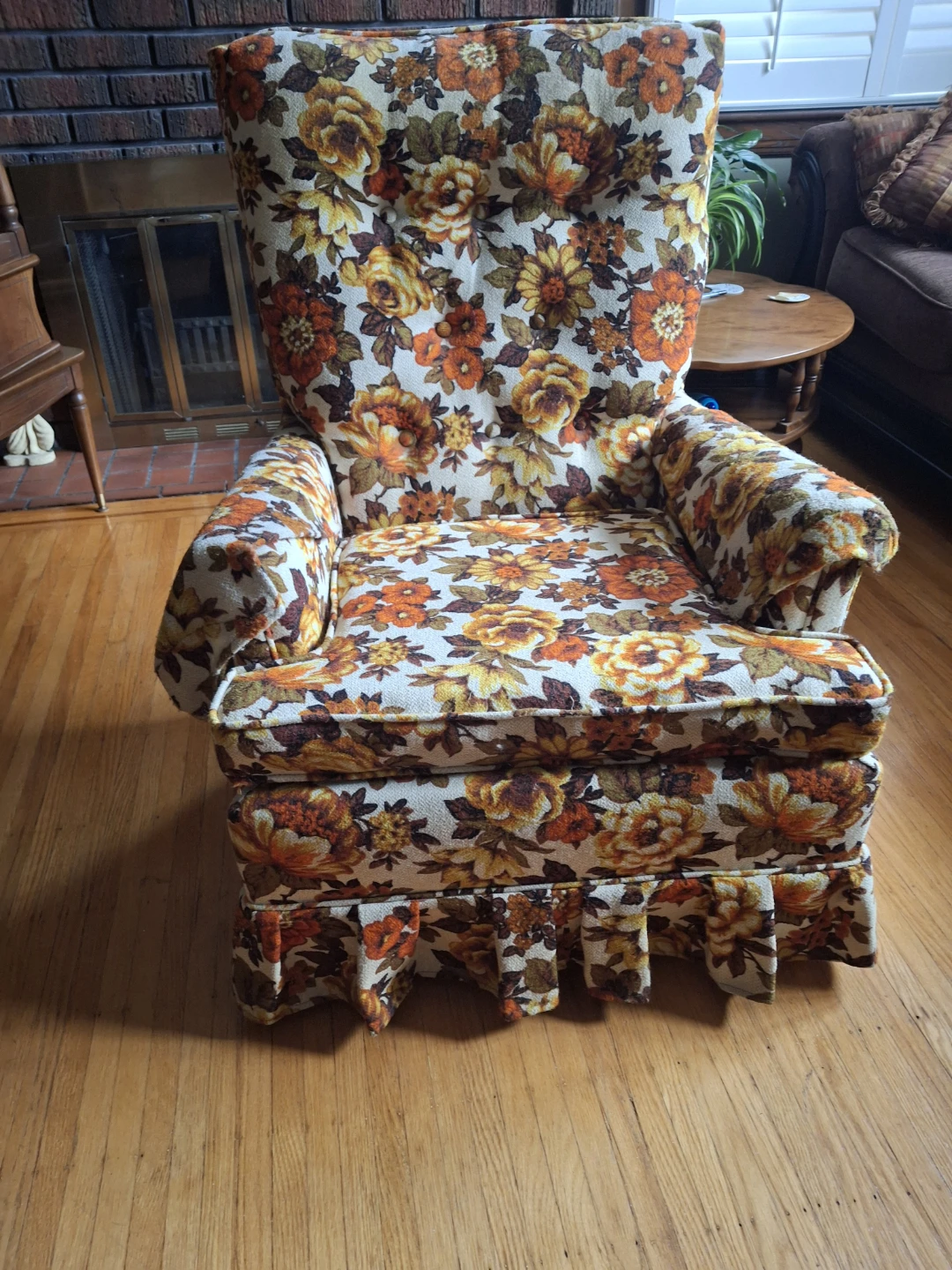 Vintage Rocking and Swivel  Floral Accent Chair - photo 2