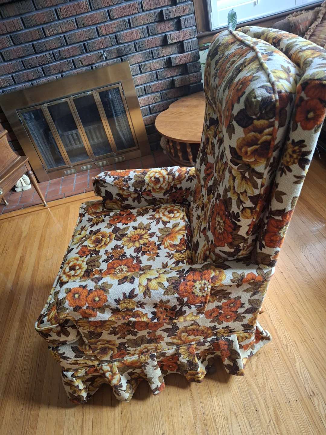 Vintage Rocking and Swivel  Floral Accent Chair - photo 3