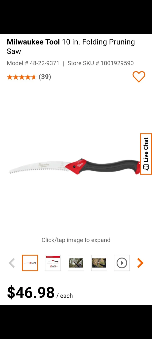 Milwaukee Tool 10 in. Folding Pruning Saw