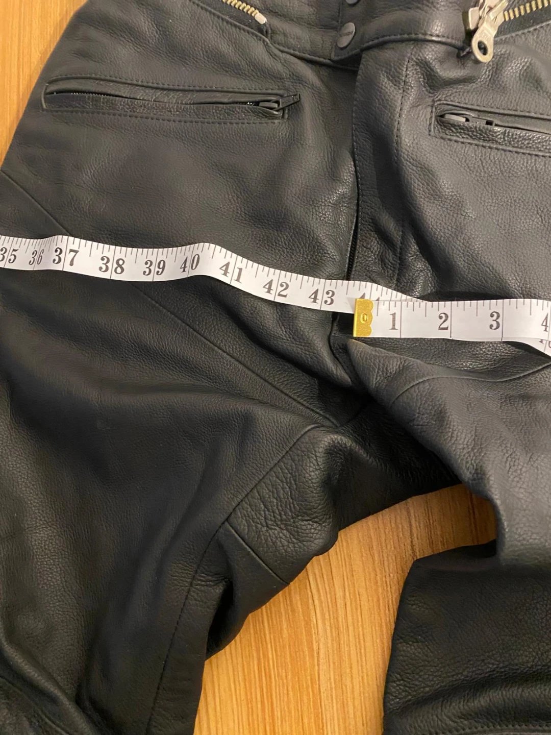 Spidi Italian Black Leather Motorcycle Pants - photo 4