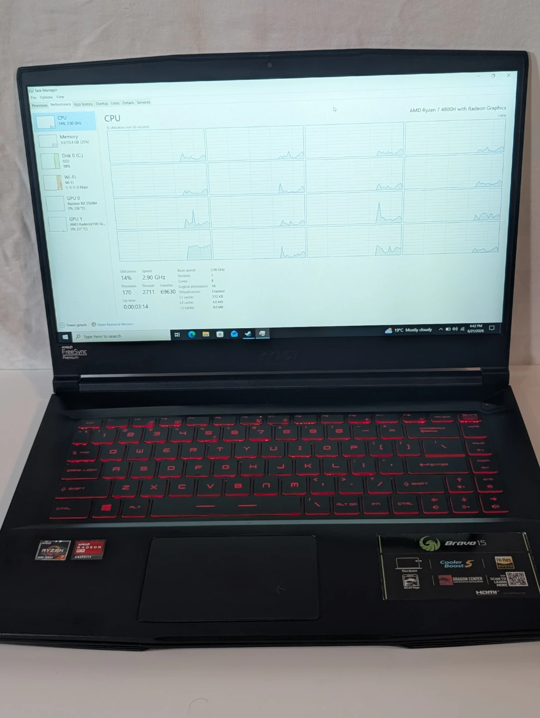 MSI Bravo 15 Gaming Laptop