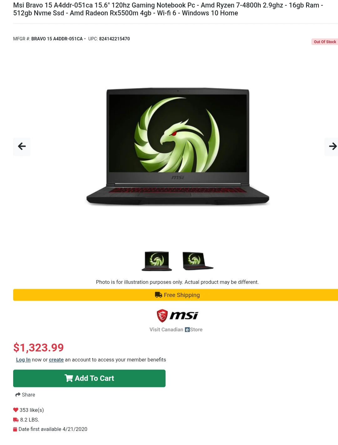 MSI Bravo 15 Gaming Laptop - photo 2