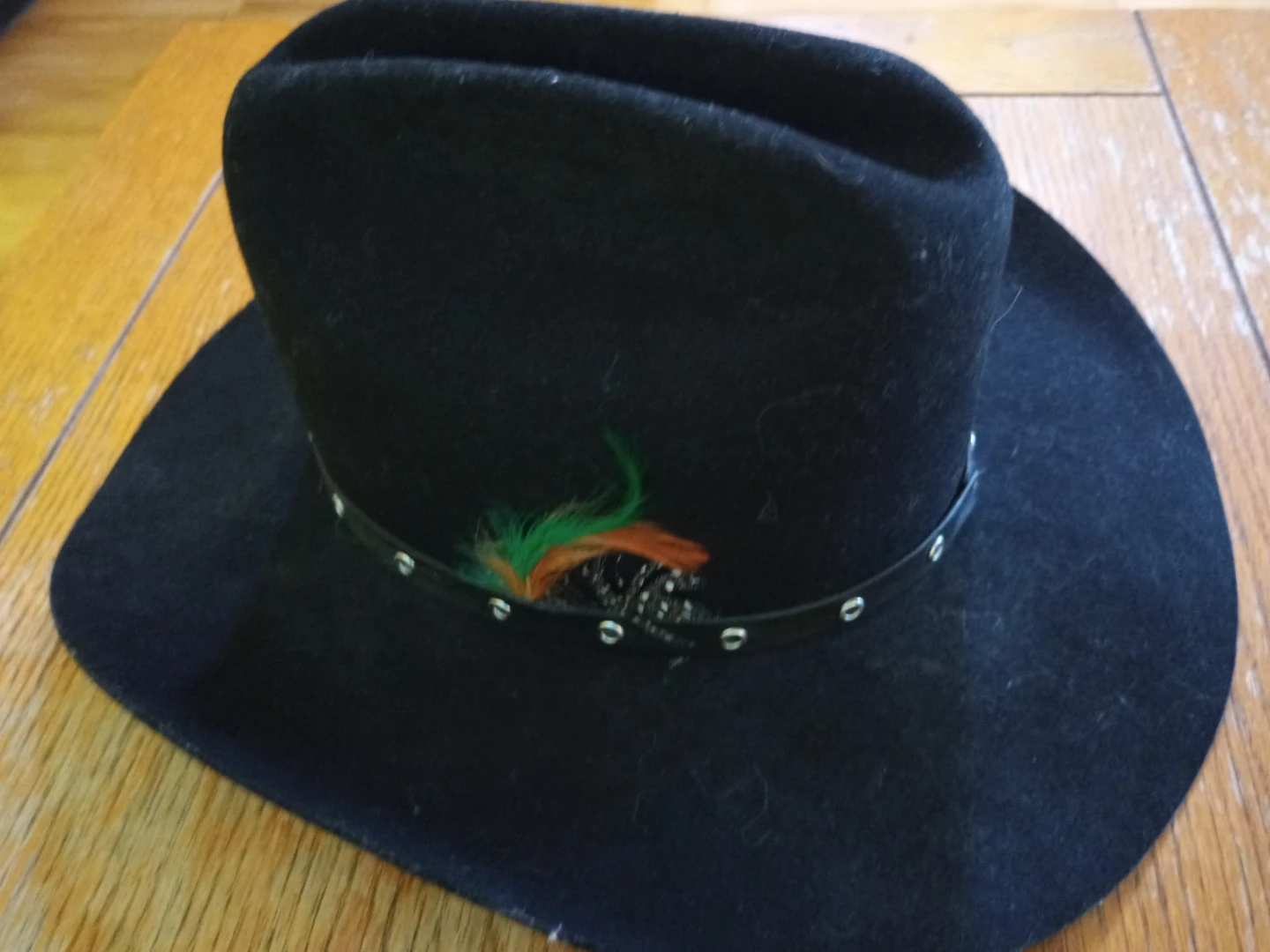 Black Cowboy Hat with Studded Band size M
