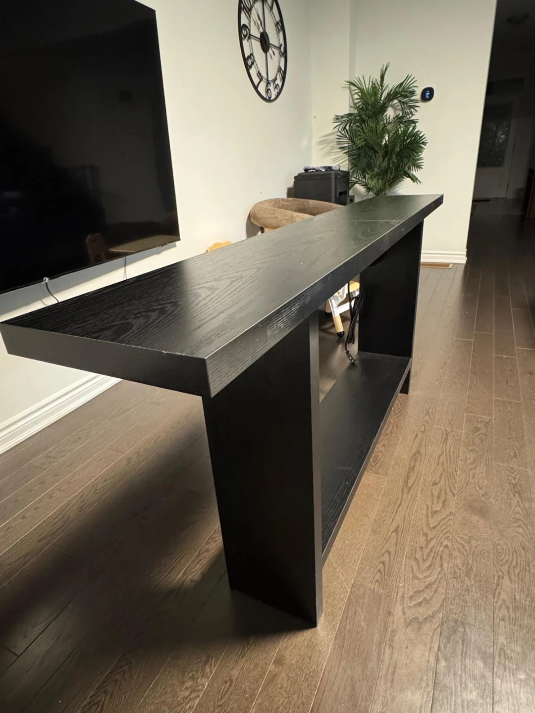 Black Console Table with Built-in Power - photo 2