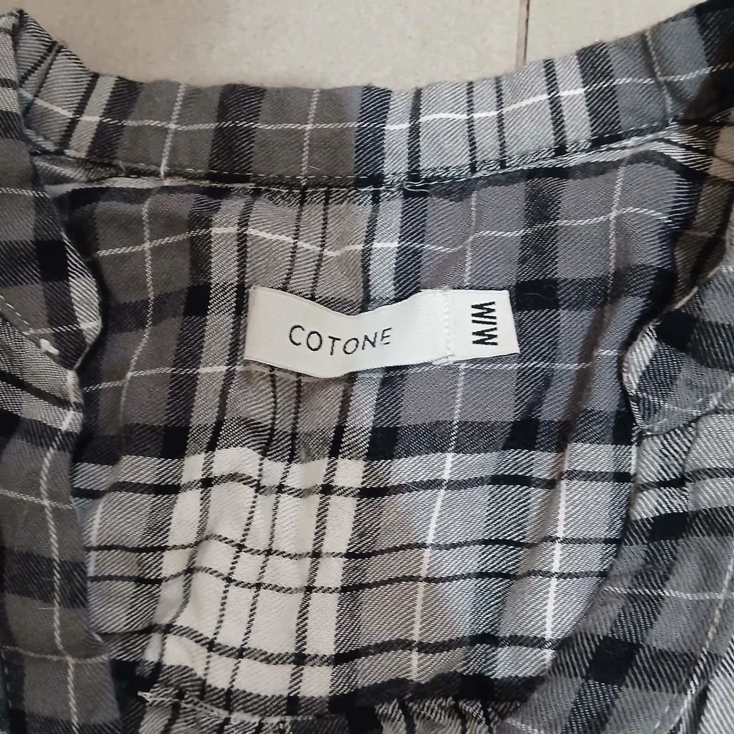 ⚽ Black & White Plaid Button-Up Shirt - photo 2