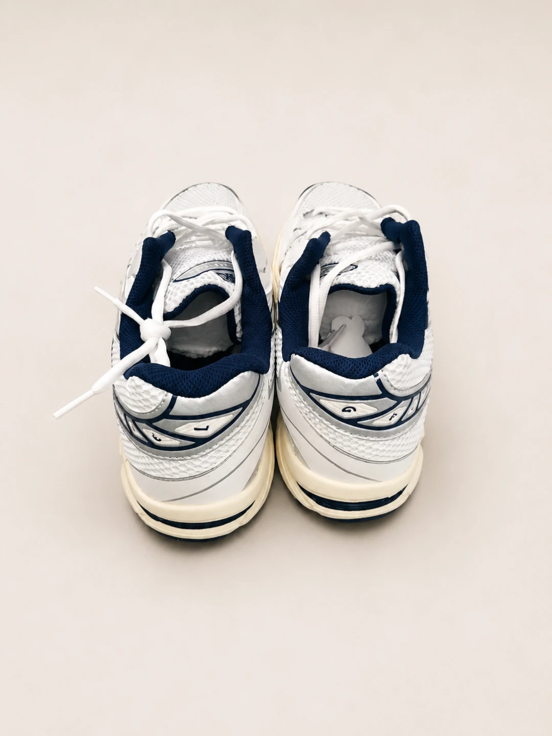 ASICS White/Navy Running Shoes - photo 3