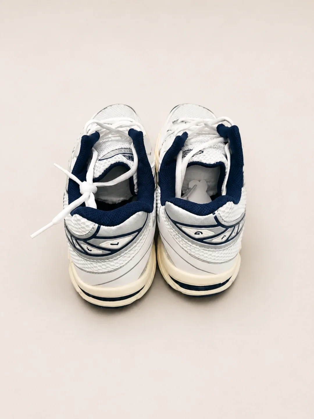 ASICS White/Navy Running Shoes - photo 3