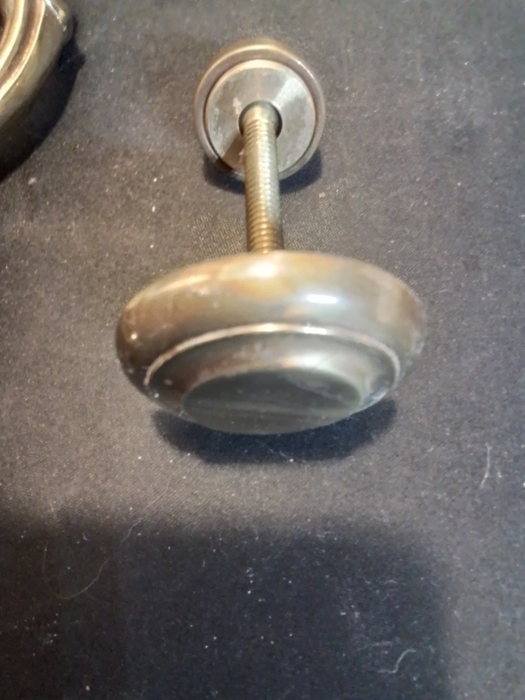 Ornate Antique Brass Neo-Classical Door Knocker & Knob - photo 4