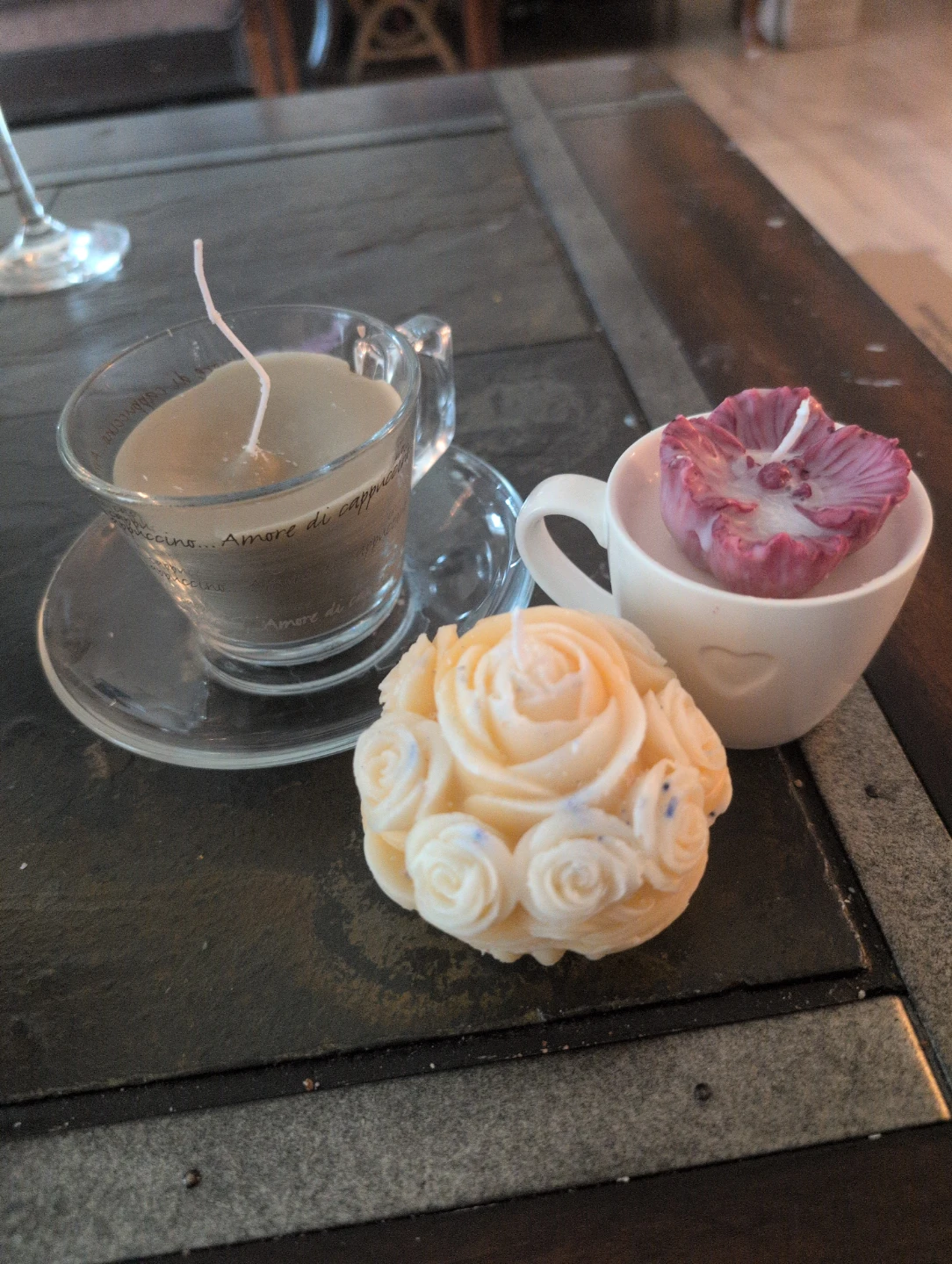 Set of 3 decorative candles