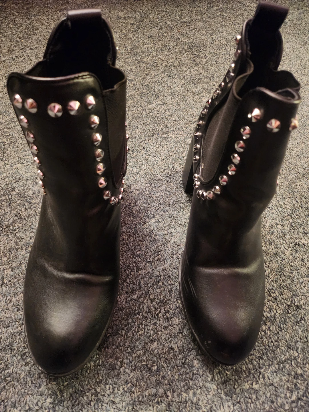 Black Studded Chelsea Boots