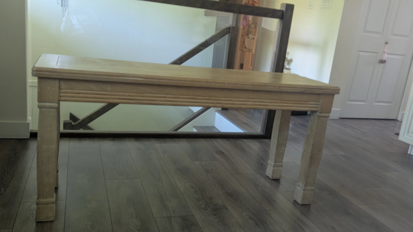 Ethan Allen Solid Wood Sofa / Console Table – Light Oak - photo 5