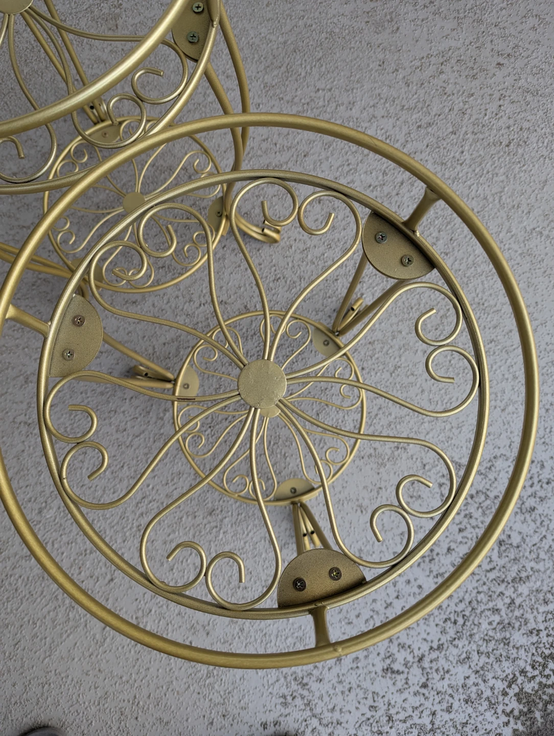 Gold Metal Plant Stand Set - photo 3