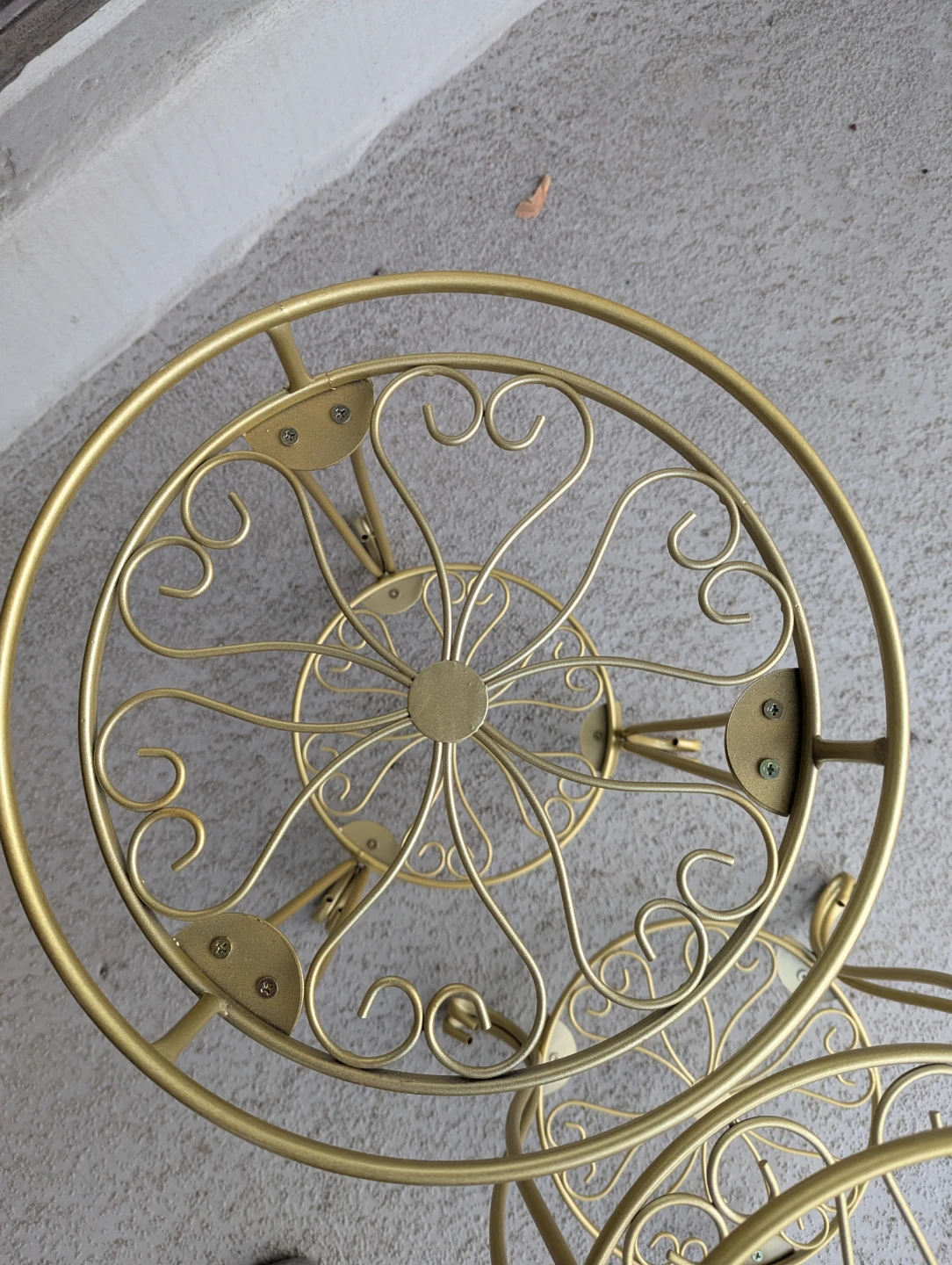 Gold Metal Plant Stand Set - photo 4