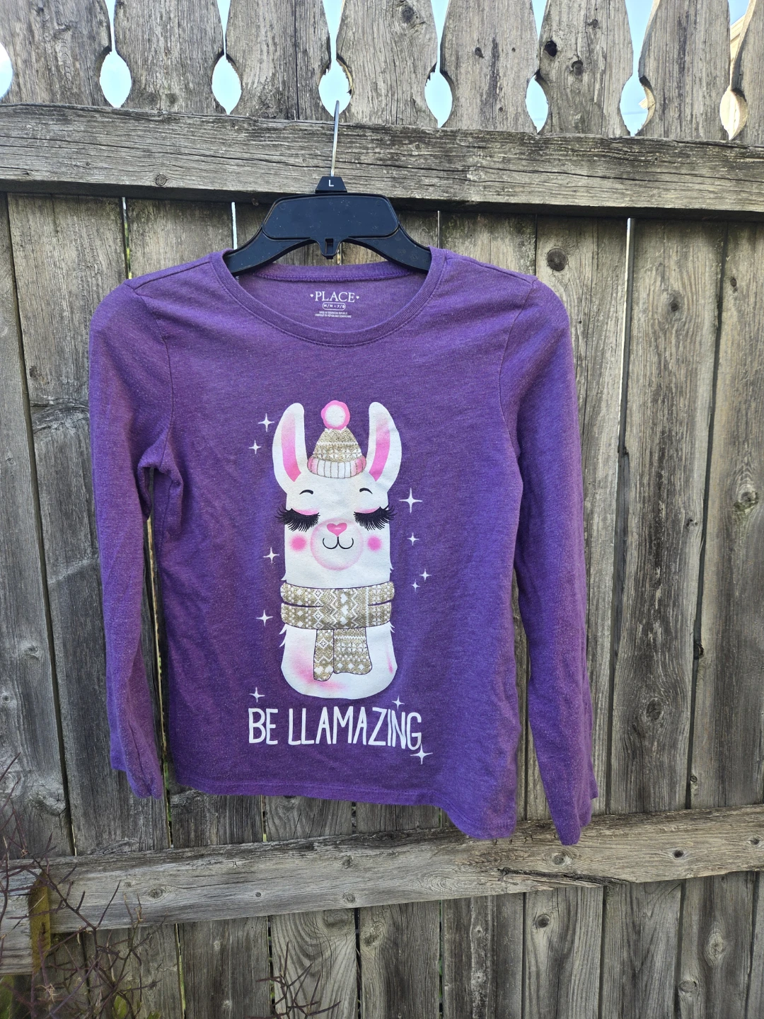 The Children's Place Purple Llama Graphic Long Sleeve Shirt