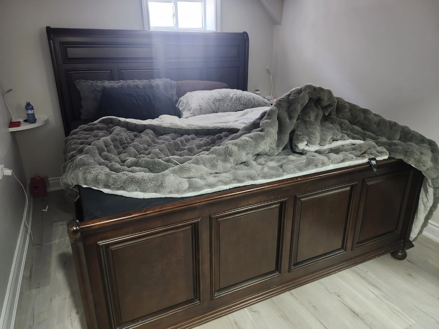 Dark Wood Dresser with Mirror