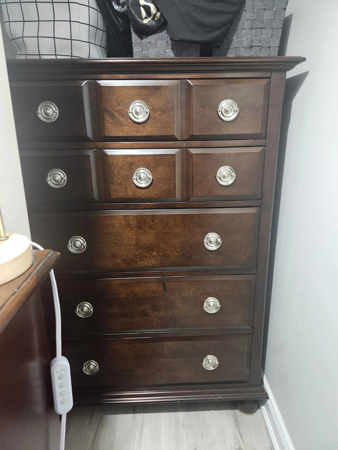 Dark Wood Dresser with Mirror - photo 3