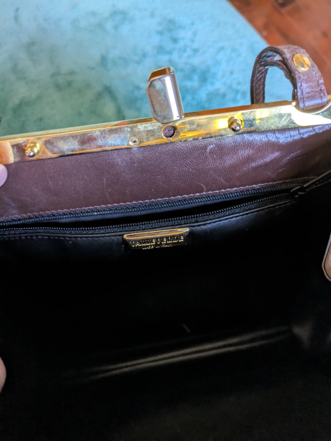 Valentino Verde Suede & Snake Print Handbag - photo 3