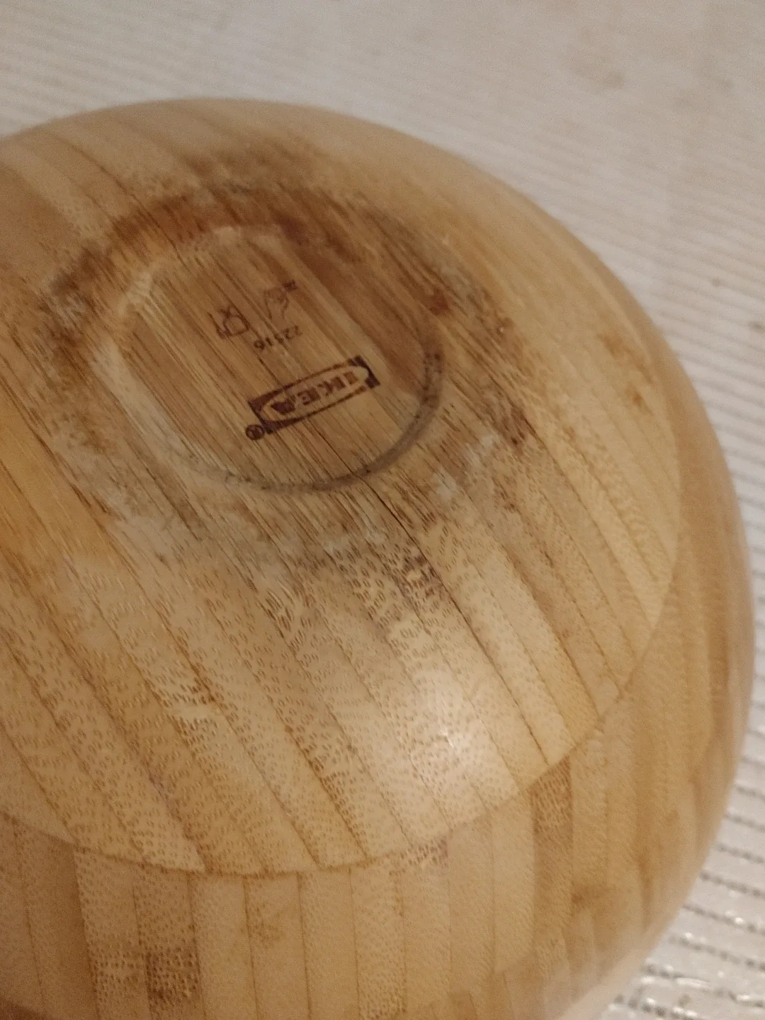 IKEA Bamboo Salad Bowl. & 2 small bowlswith Utensils - photo 2